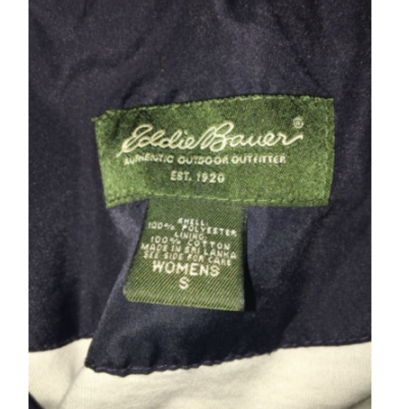 Eddie Bauer Jacket Zip Up Size S Hooded Blue - Picture 6 of 6